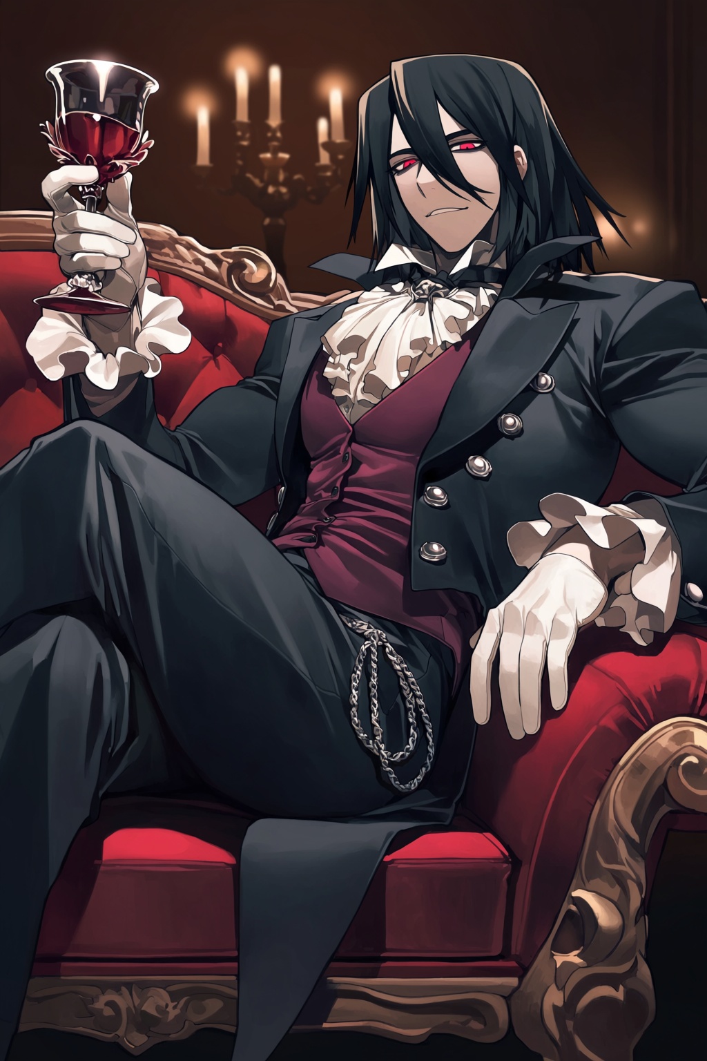 highres,  absurdres,  @knifedragon This anime-style illustration features a striking on Tensor.Art
