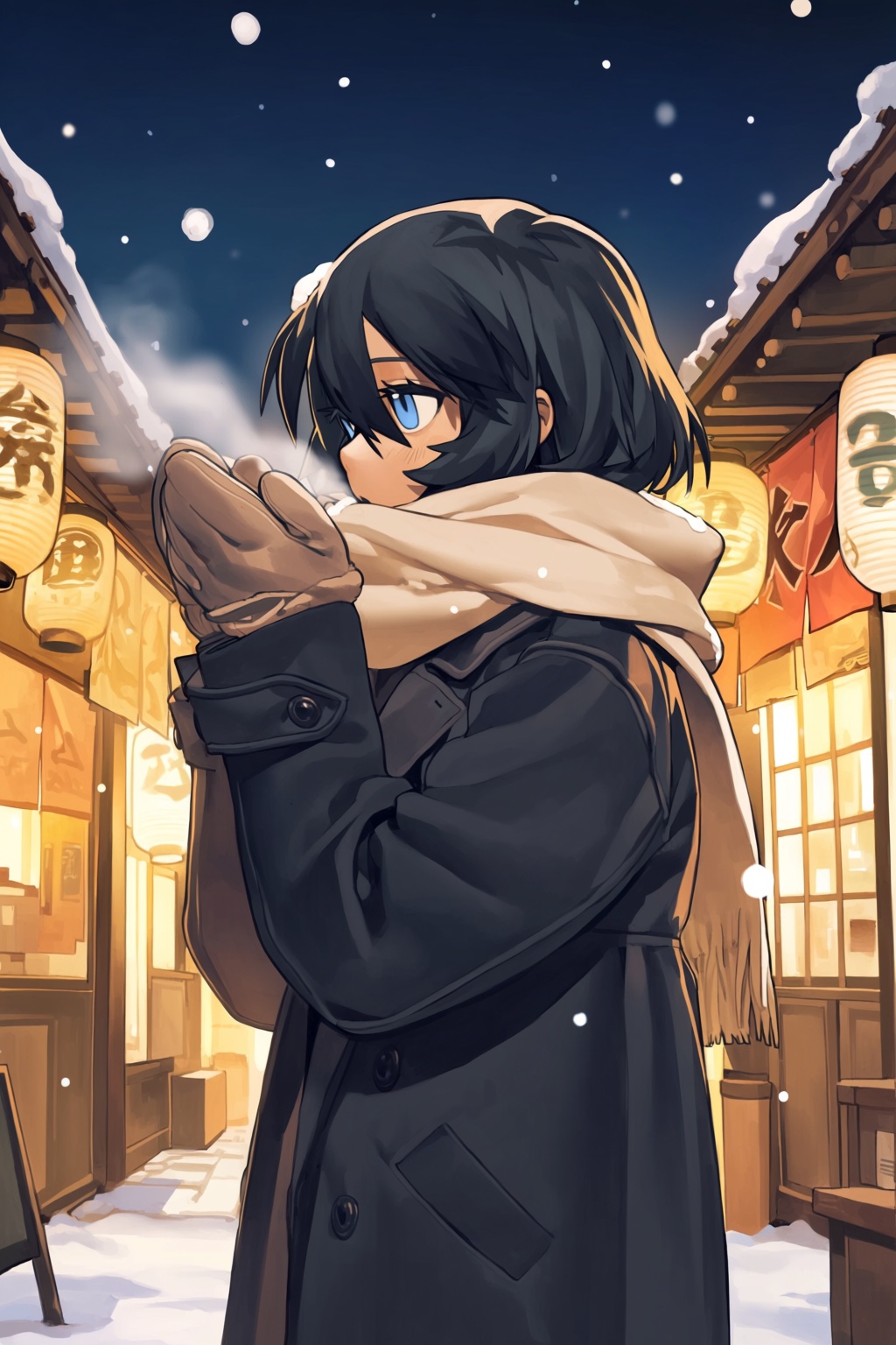 highres,  absurdres,  @knifedragon In a festive and serene anime-style illustration on Tensor.Art