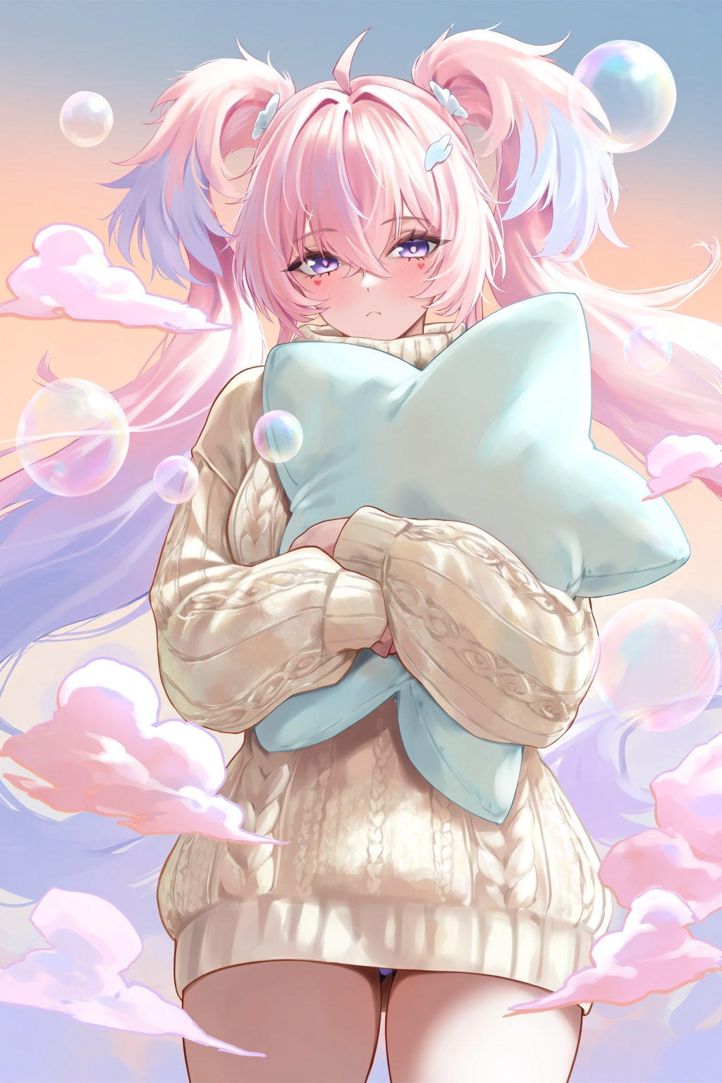 highres,  absurdres,  @m_(1n910) The image depicts a character with fluffy on Tensor.Art