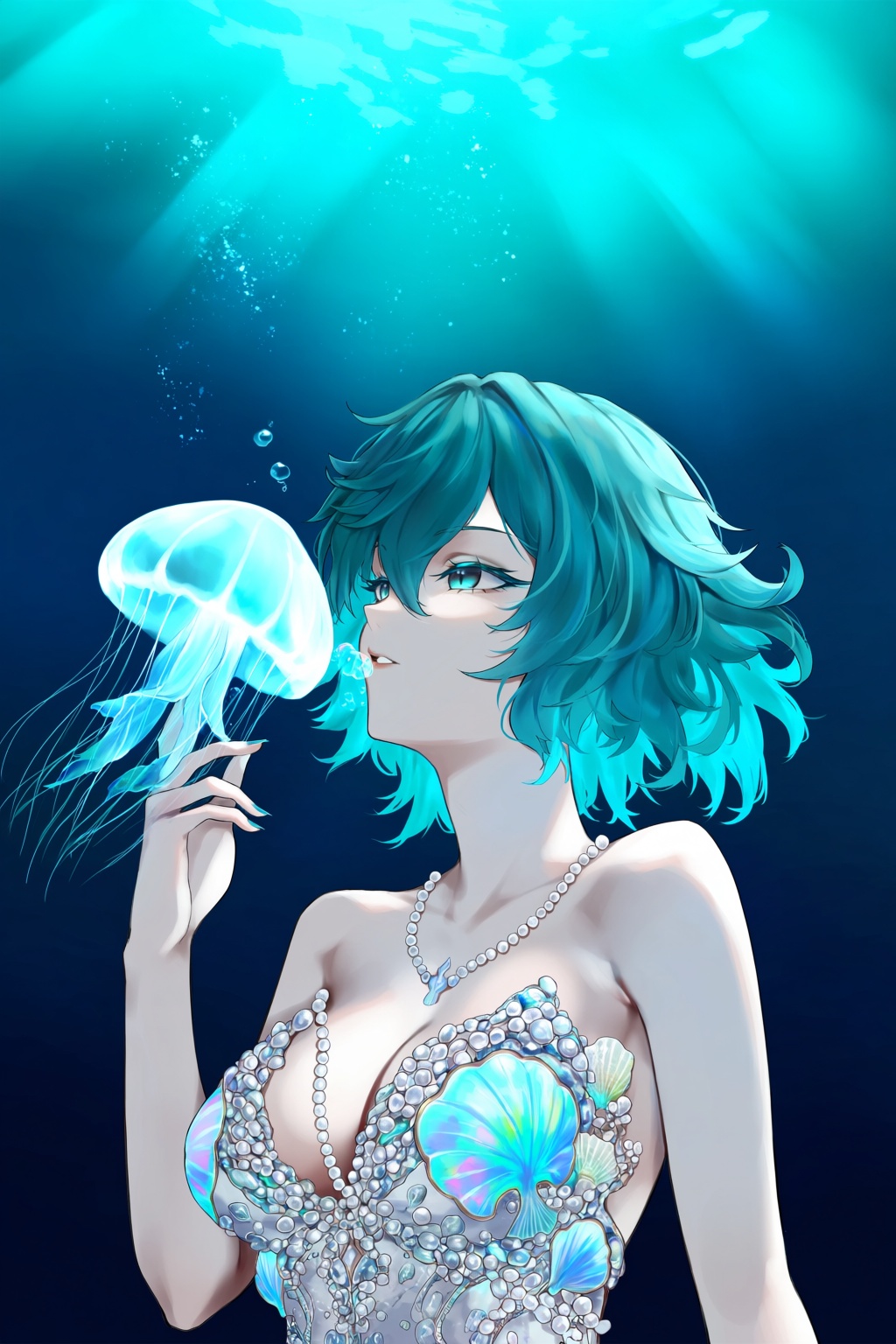 highres,  absurdres,  @m_(1n910) The image depicts a character with short on Tensor.Art