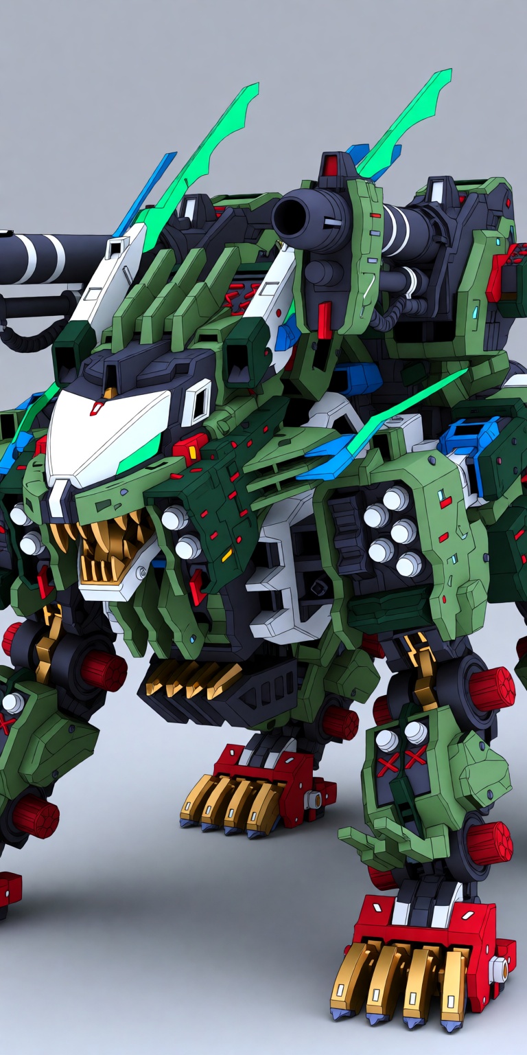 Liger Zero Panzer is a futuristic lion-shaped mecha that combines the speed,  agility,  and exceptional power of Liger Zer...