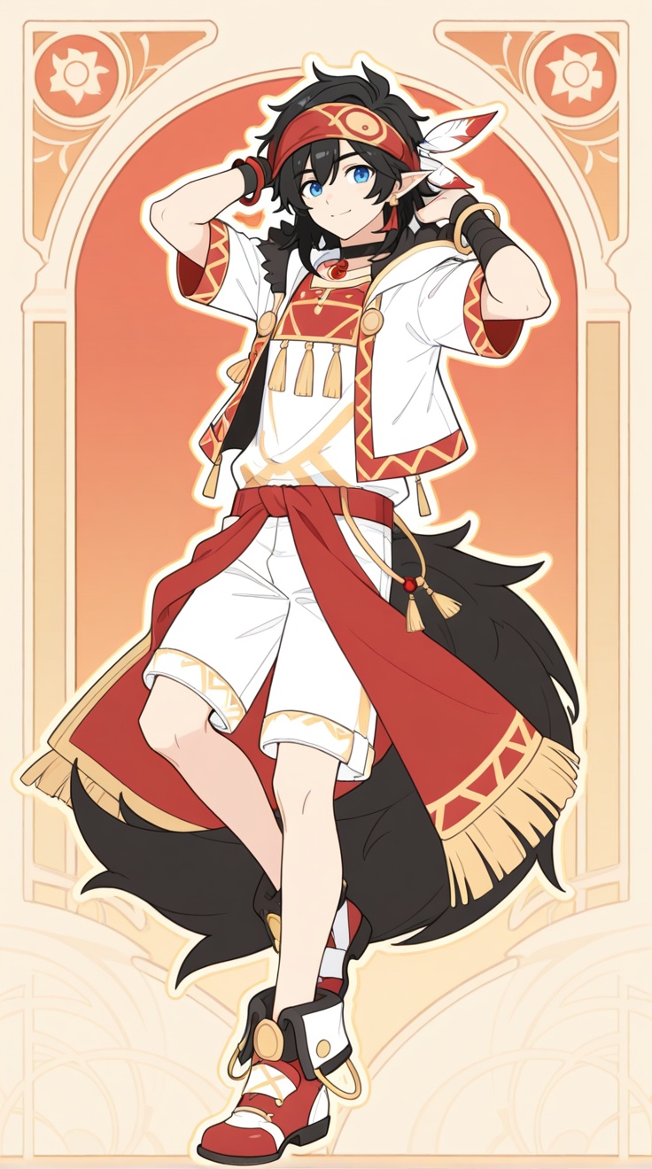 1boy,  solo,  ((flat color)) on Tensor.Art