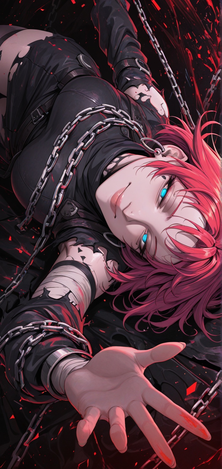 In the style of anime,  a cyberpunk warriorin front of a solid intense,  Cyber-Samuraji on Tensor.Art