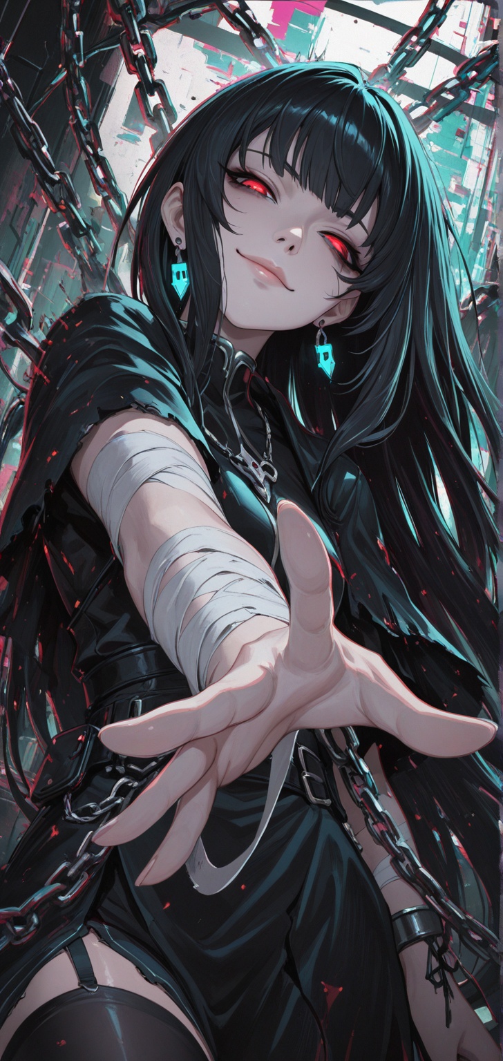 In the style of anime,  a cyberpunk warriorin front of a solid intense,  Cyber-Samuraji on Tensor.Art