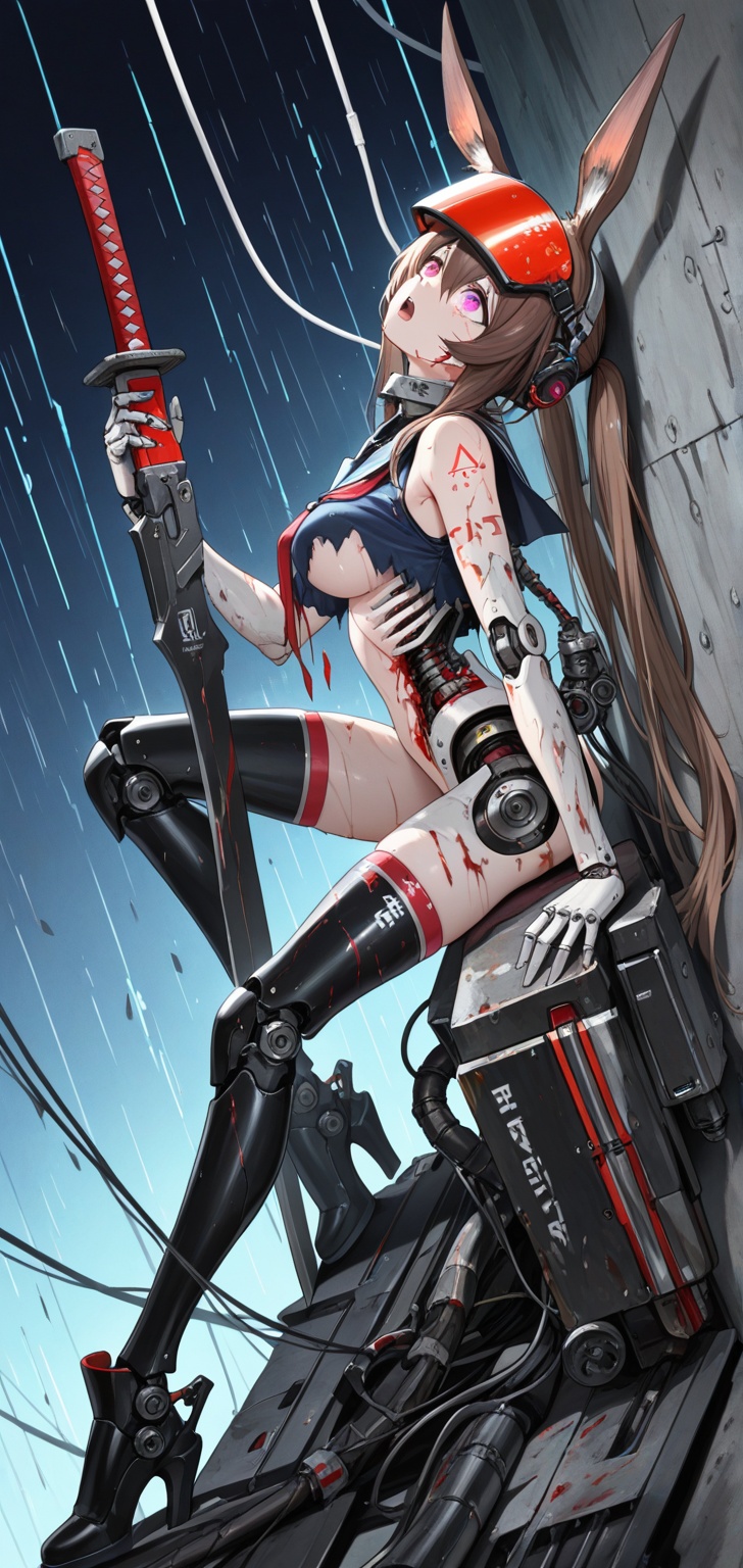 ((1girl,  amiya_\(arknights\),  )) hard edge painting on Tensor.Art