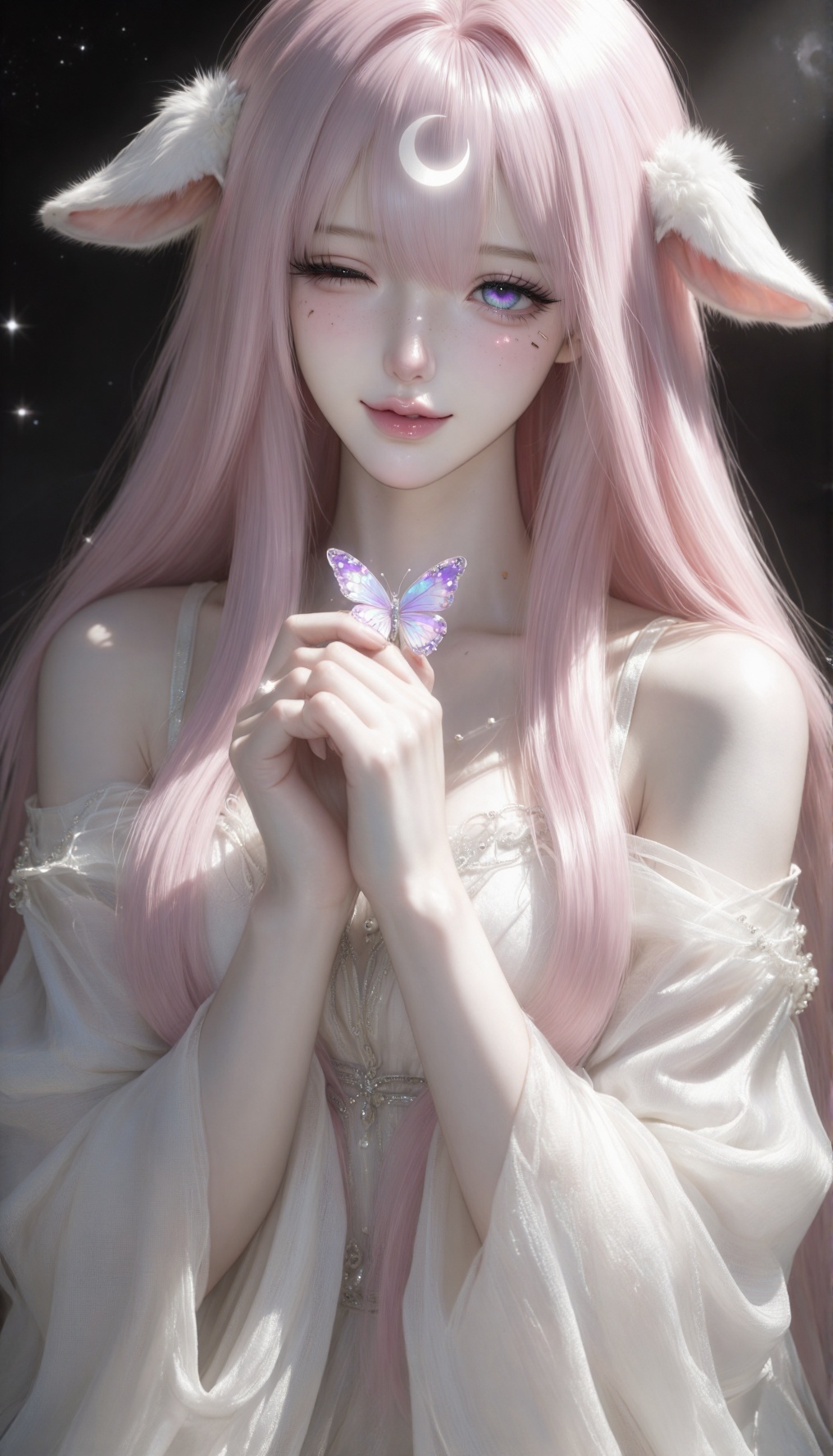 pale porcelain skin heavily ,  8k 1 female,  solo on Tensor.Art
