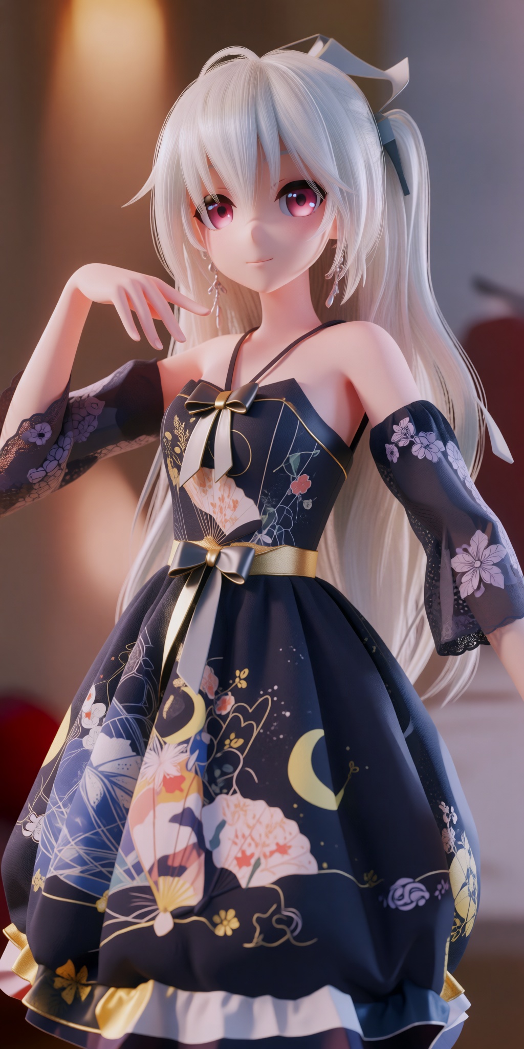 MMD screenshot style,  high quality MikuMikuDance render,  beautiful 3D anime girl model by hans on Tensor.Art