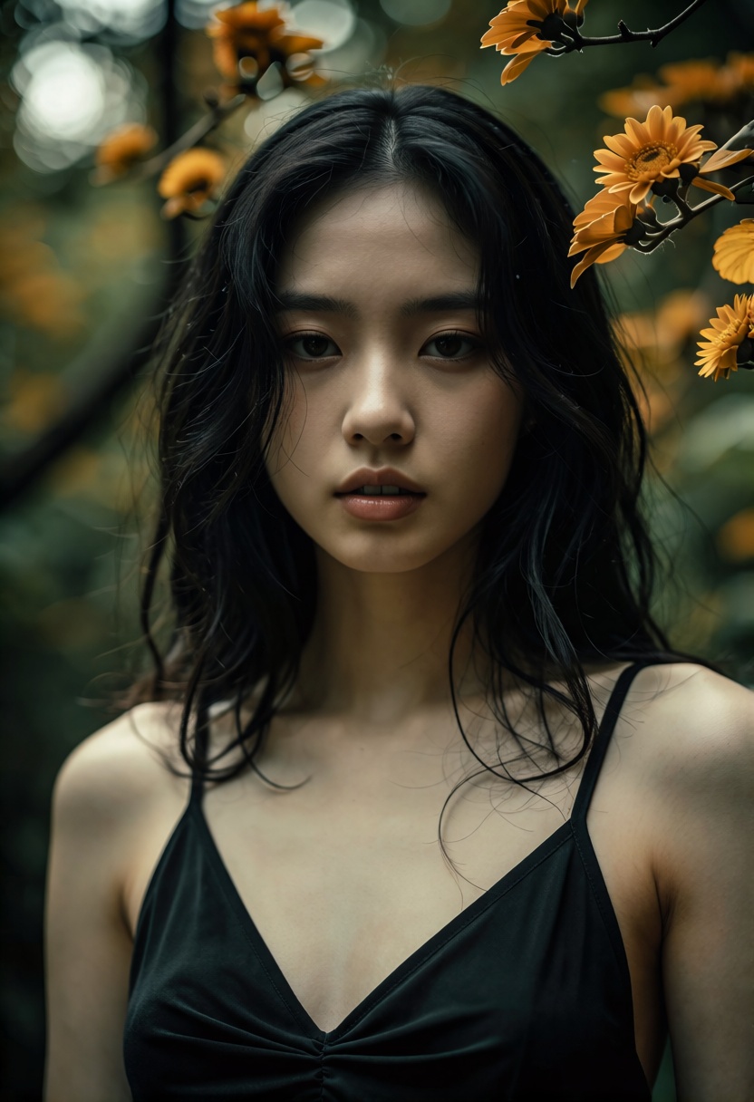 Ultra detailed realitic asian female,  A highly realistic 8k,  HDR photograph captured with a 35mm lens on Tensor.Art