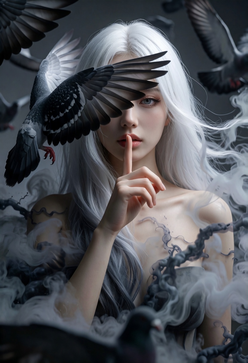 Ultra detailed realitic asian female,  is expressive,  gives it a dynamic and emotional quality. Anime art of a stylized p...