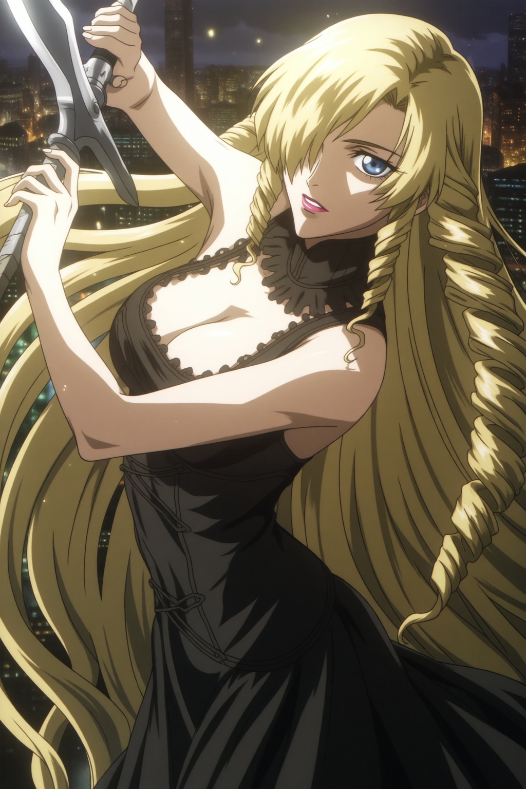 1girl,  solo,  drill sidelocks on Tensor.Art