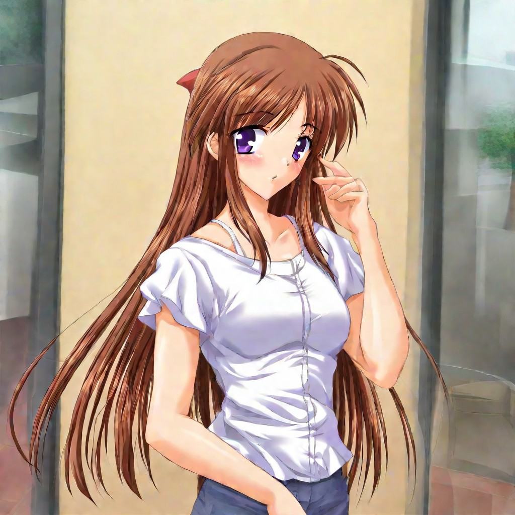 sgsanae,  purple eyes,  brown hair on Tensor.Art