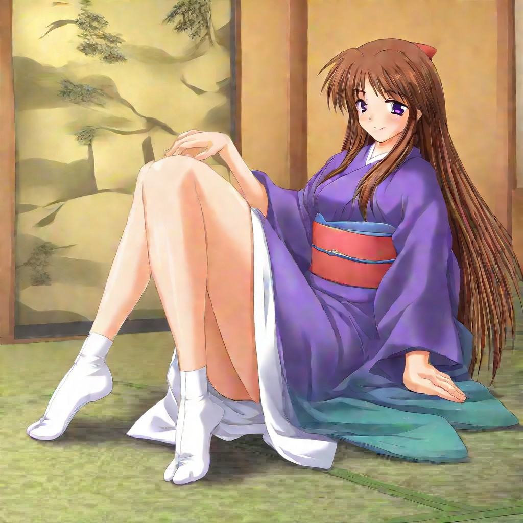 sgsanae,  purple eyes,  brown hair on Tensor.Art