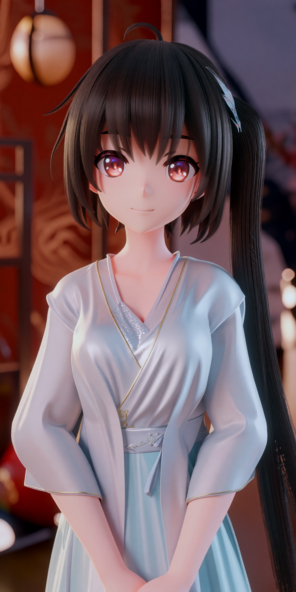 MMD screenshot style,  high quality MikuMikuDance render,  beautiful 3D anime girl model on Tensor.Art