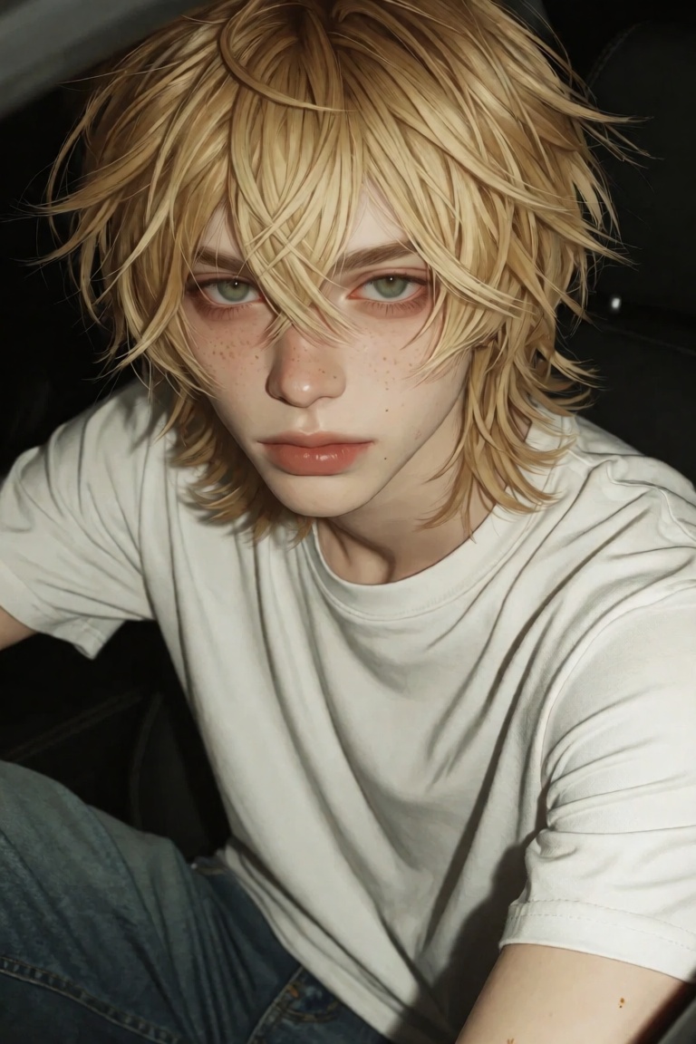 solo,  looking at viewer,  short hair on Tensor.Art