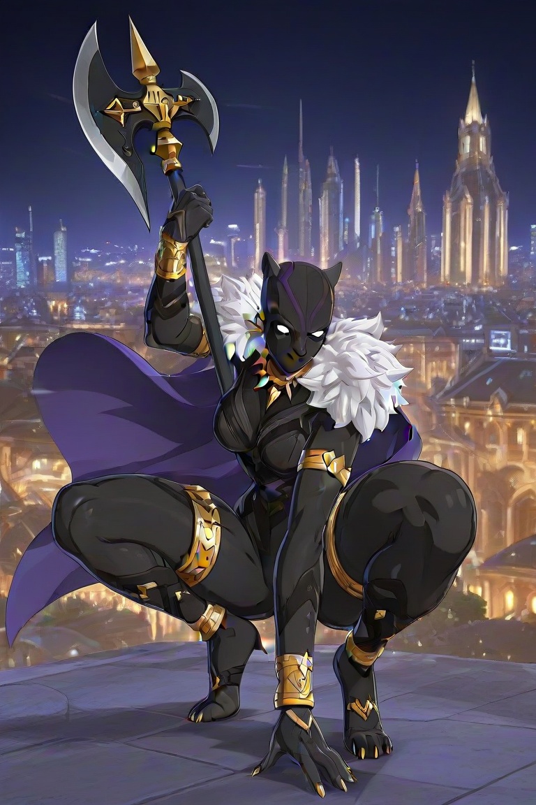 Black Panther Shuri,  alone,  cape on Tensor.Art