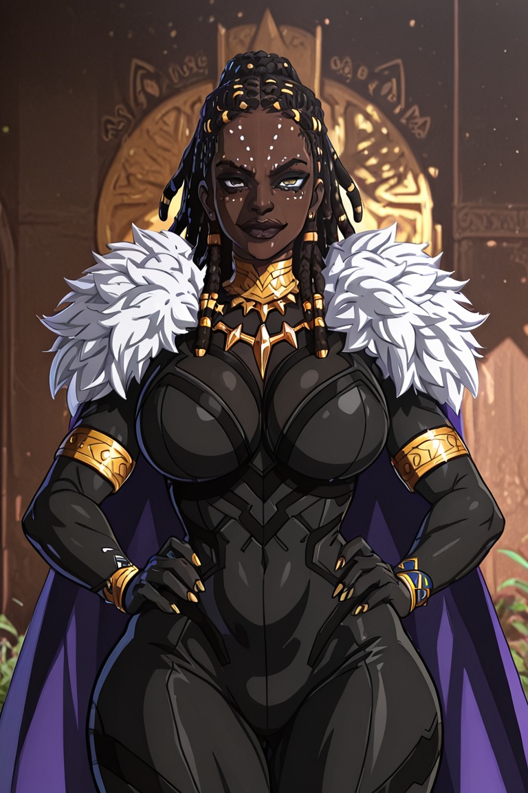 Shuri Black Panther,  alone,  cape on Tensor.Art