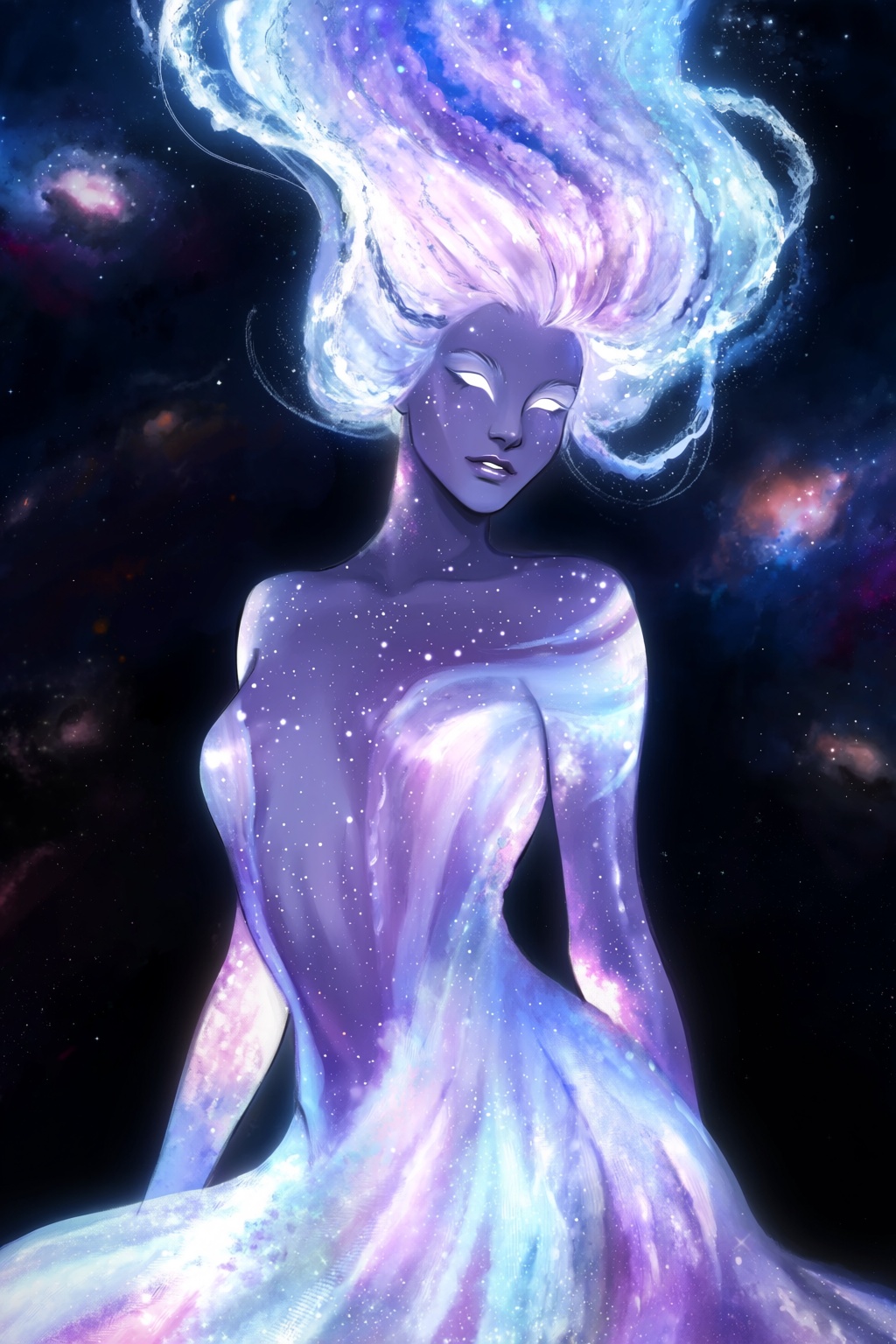 highres,  absurdres,  @gittanart This digital painting features an ethereal on Tensor.Art