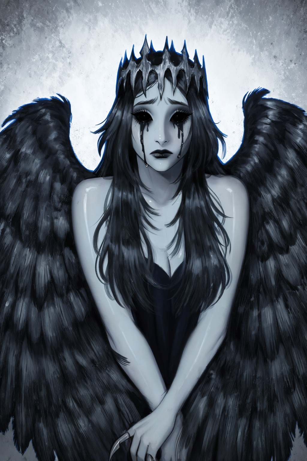 highres,  absurdres,  @gittanart A striking digital illustration portrays a harpy-like woman with pale on Tensor.Art