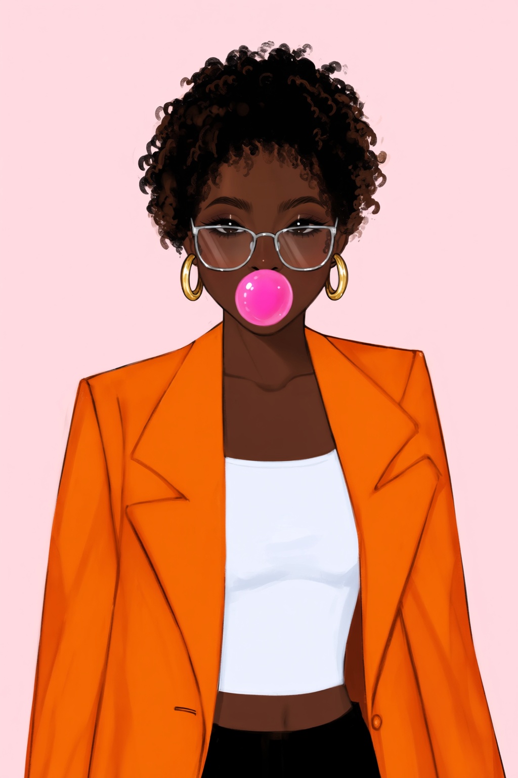 highres,  absurdres,  @gittanart A digital illustration depicts a chic woman with warm on Tensor.Art