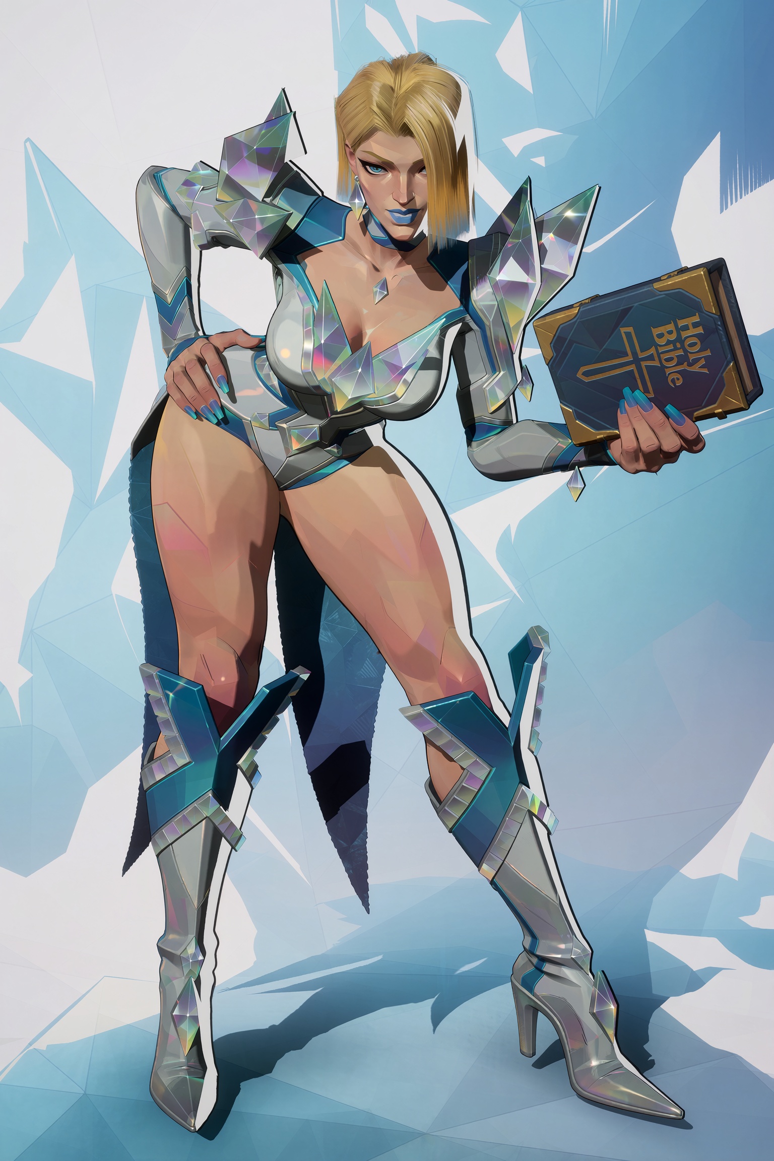 Vv.LXVIII - Rivals,  Vv.LXVII - MR-Emma_Frost,  MR-Emma_Frost has blonde hair and blue eyes on Tensor.Art