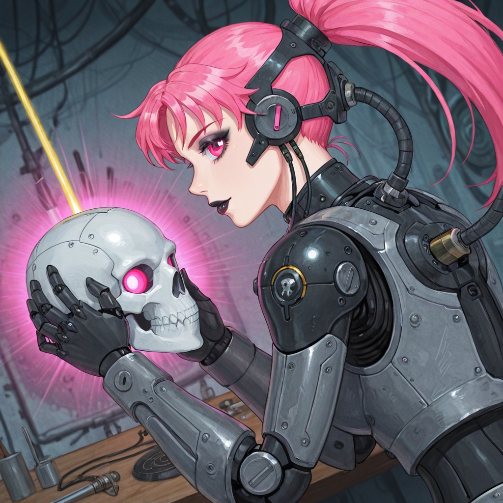 1girl,  young ***** female,  pink hair ponytail on Tensor.Art