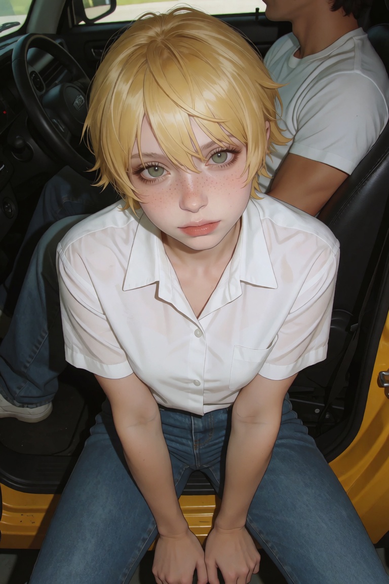 solo,  looking at viewer,  short hair on Tensor.Art