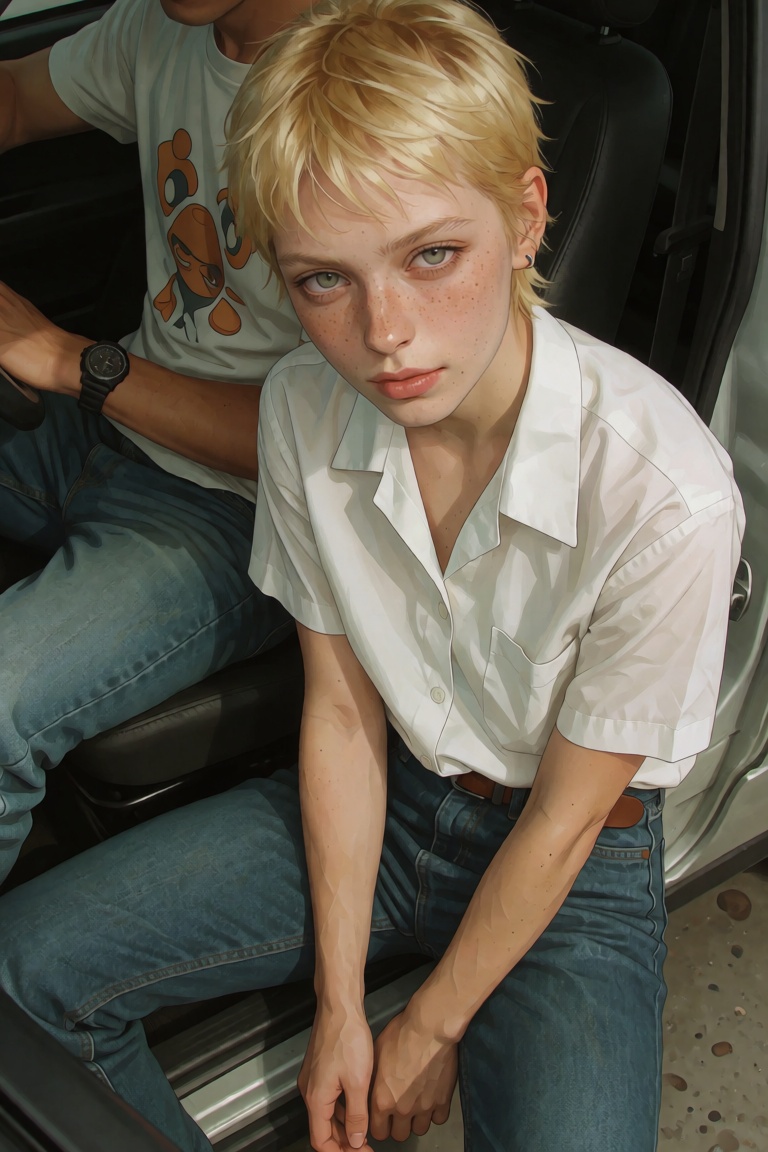 solo,  looking at viewer,  short hair on Tensor.Art