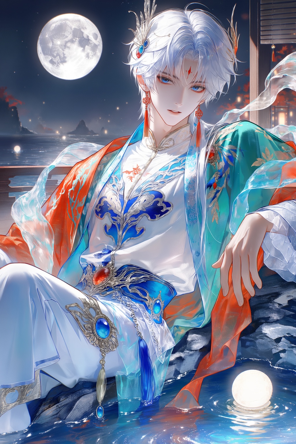1boy,  male focus,  jewelry on Tensor.Art