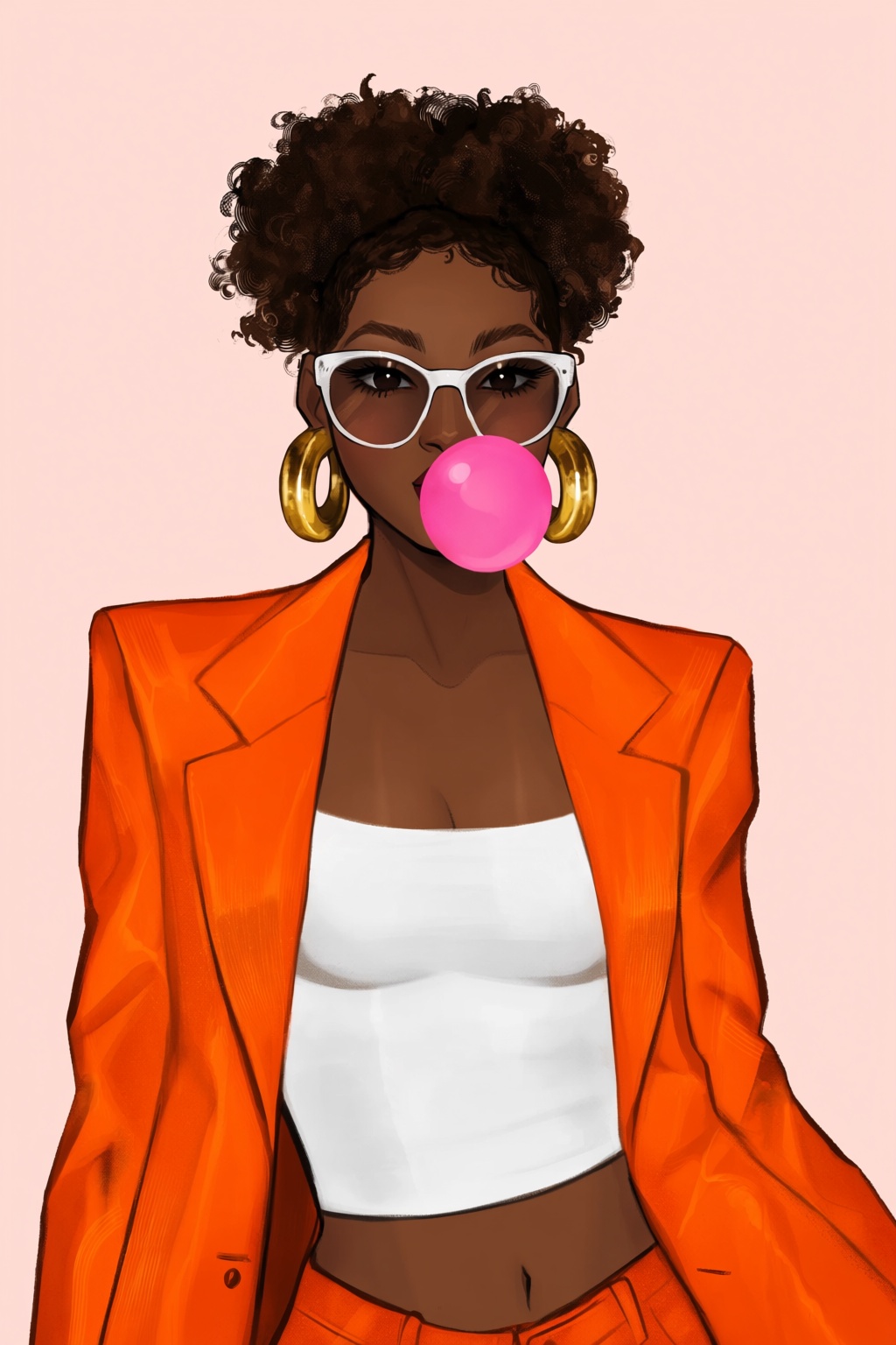highres,  absurdres,  @gittanart A digital illustration depicts a chic woman with warm on Tensor.Art