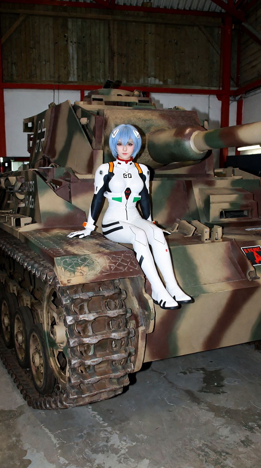 A German Panther ****,  painted in camouflage with brown,  green on Tensor.Art