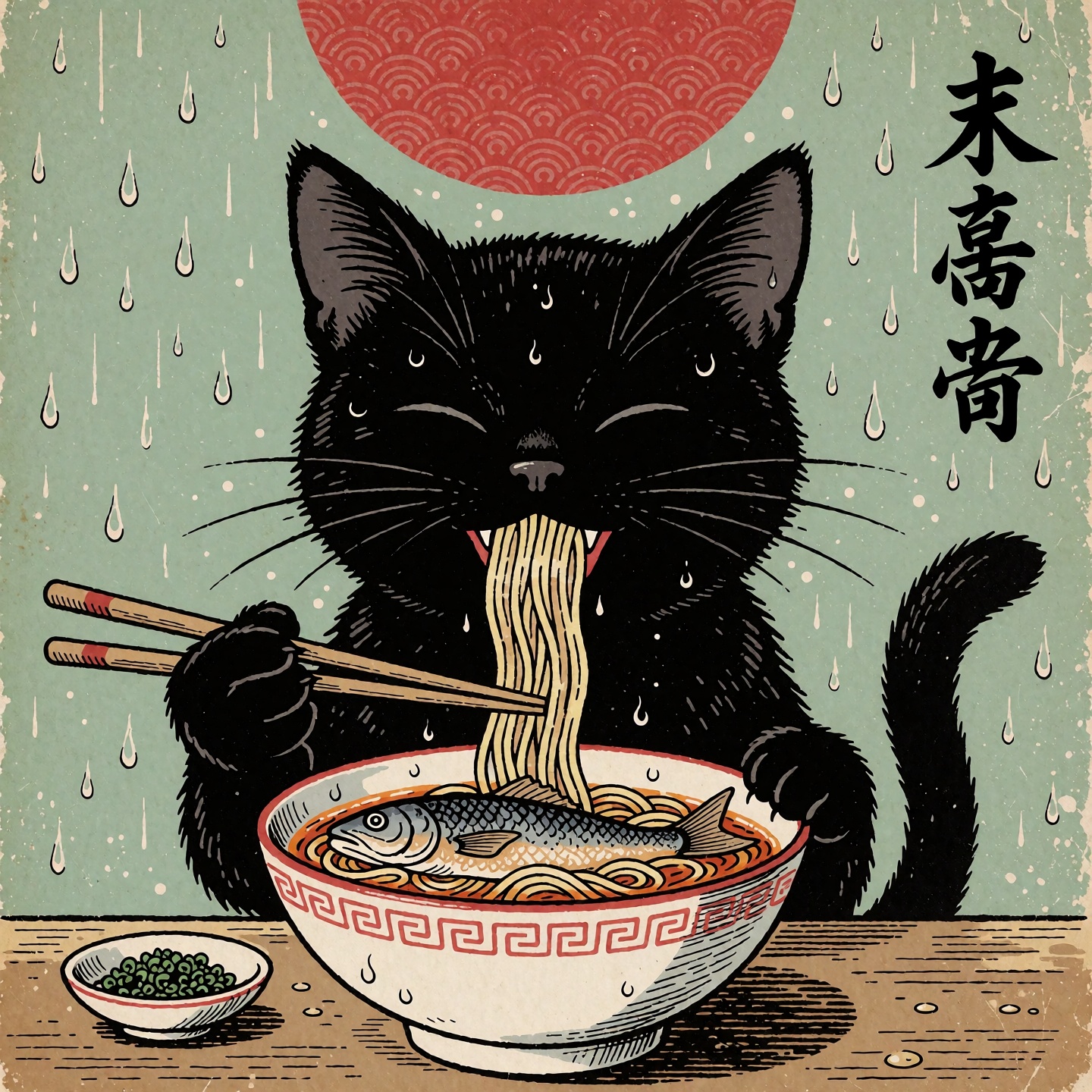 TAGS hand-drawn cartoon illustration,  traditional Japanese manga style,  ink outlines on Tensor.Art