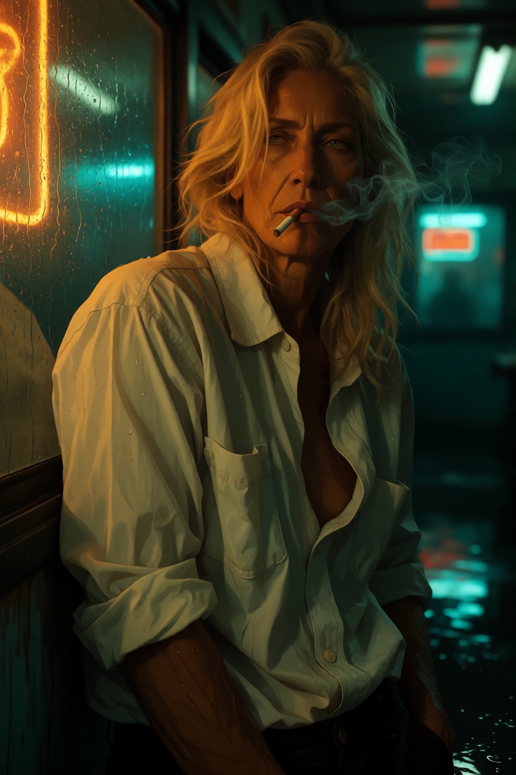 a mature woman,  female,  androgynous on Tensor.Art