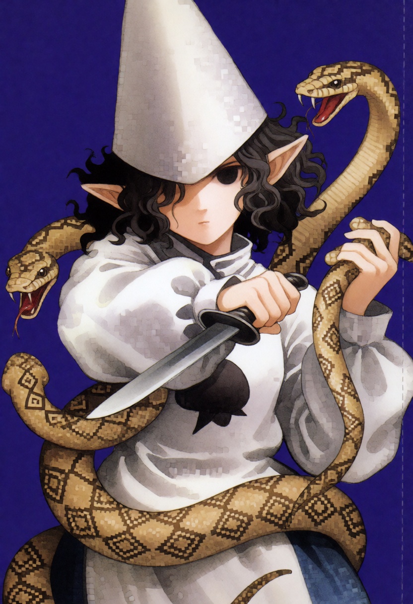 Illustration by Reiko Shimizu,  1girl,  long pointy ears on Tensor.Art