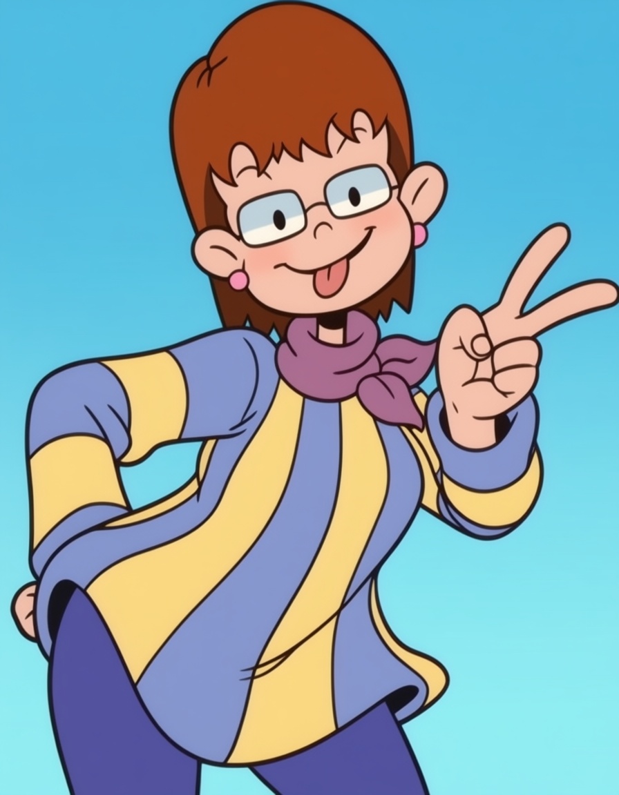 lydiapearson,  medium auburn hair,  glasses on Tensor.Art