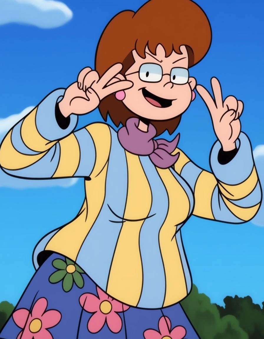 lydiapearson,  medium auburn hair,  glasses on Tensor.Art