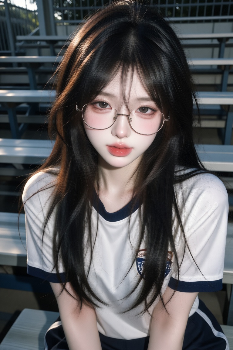 1girl,  cute girl,  very long black hair on Tensor.Art