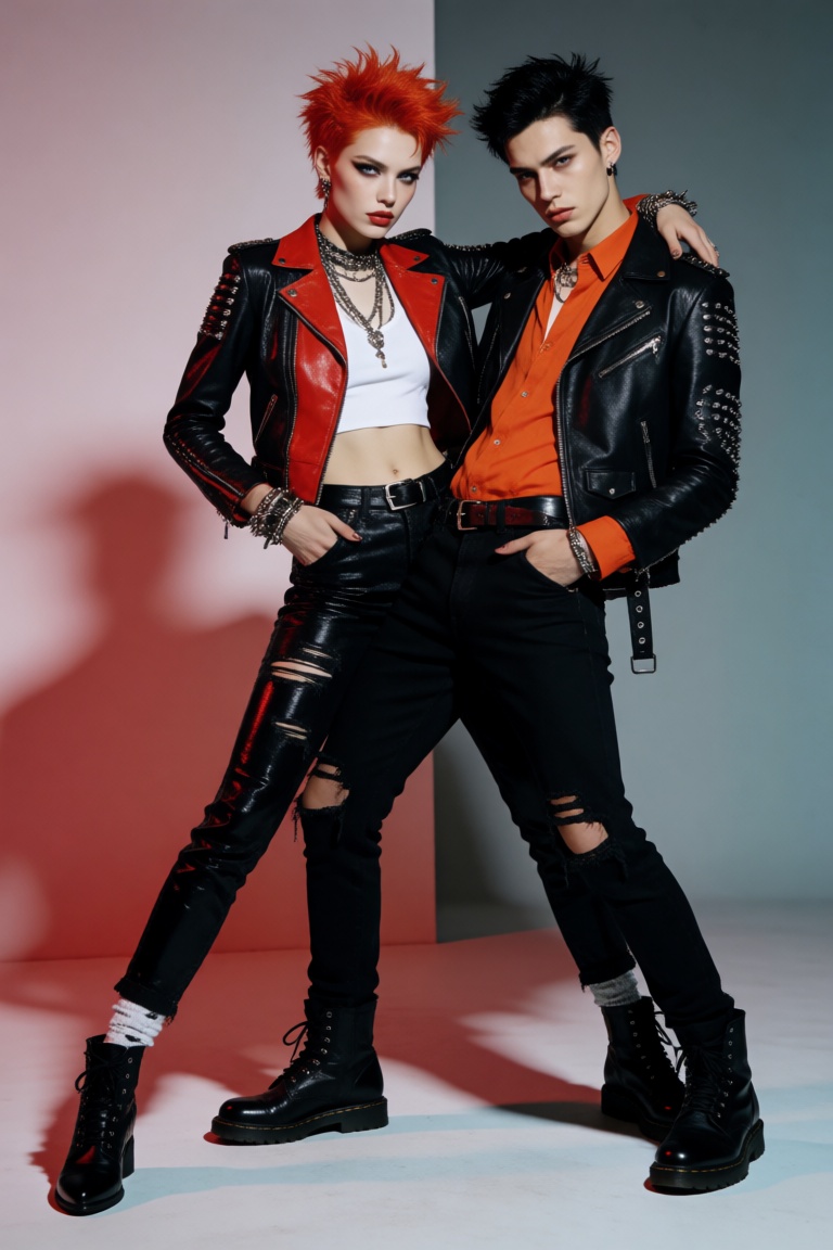 duet pose,  1girl,  1boy on Tensor.Art