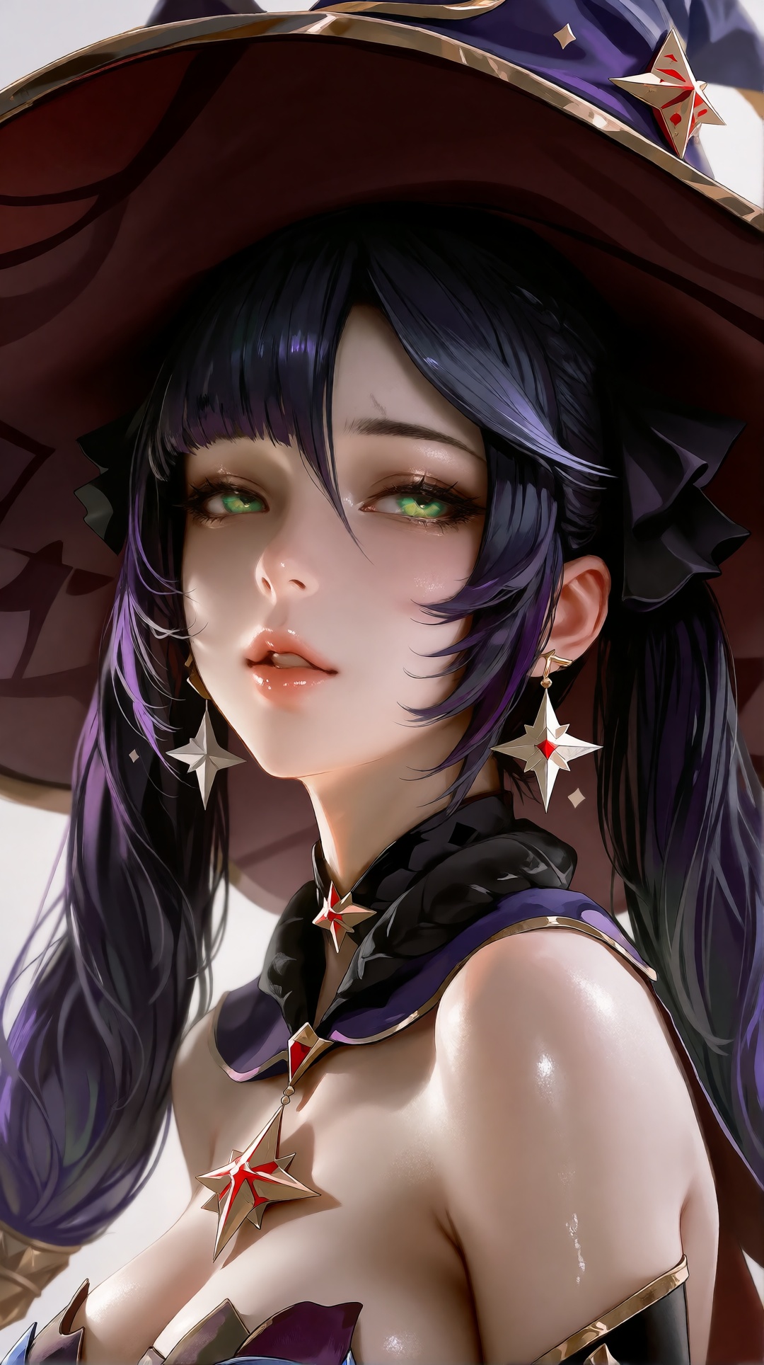 This is a highly detailed digital illustration of a fantasy-themed female character,  likely inspired by anime and video g...