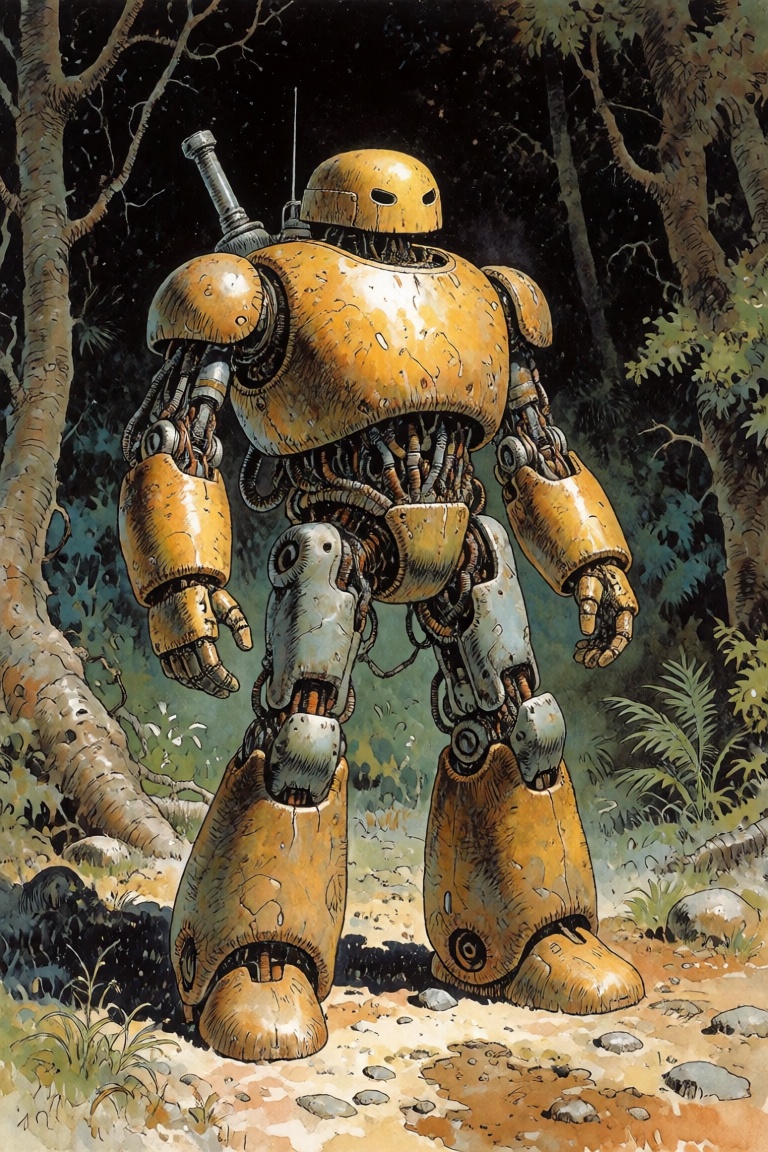 Masterpiece,  best quality,  robot in a forest on Tensor.Art