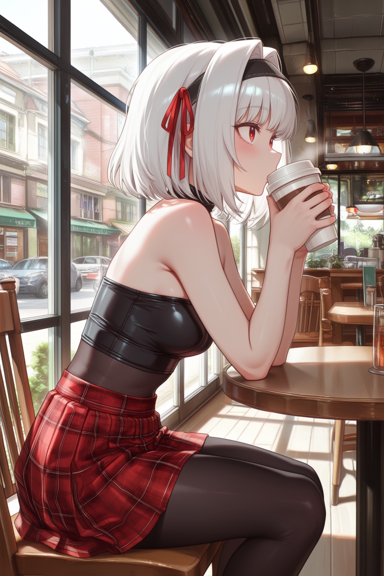 1girl,  white hair,  hair intakes on Tensor.Art