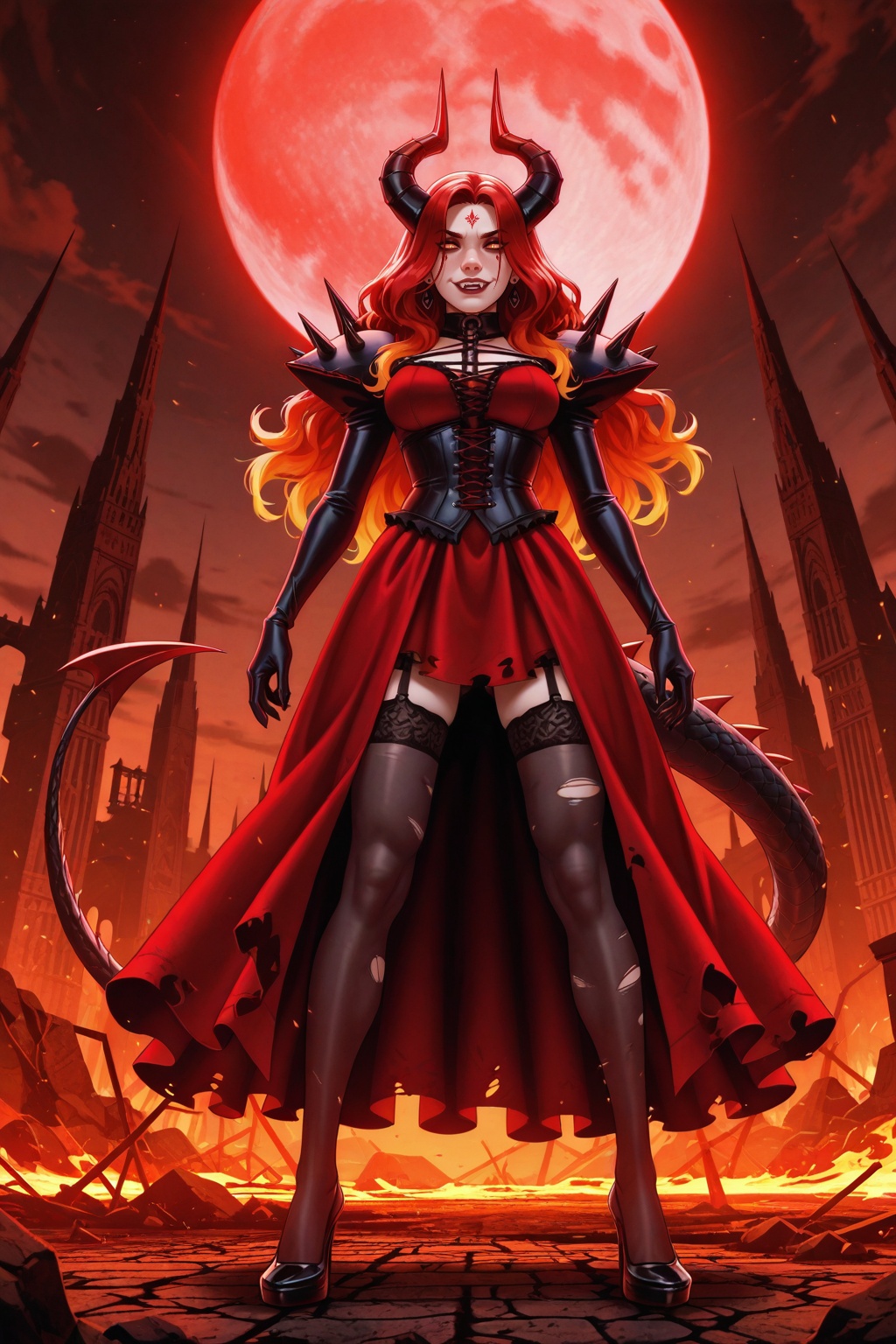 andava-style. Beautiful ***** female character,  original character,  Empress Vespera on Tensor.Art