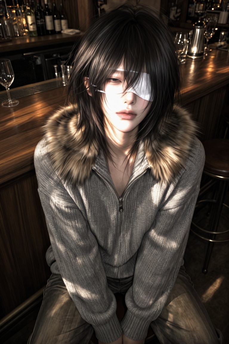 Ultra-realistic cinematic portrait photography,  youthful androgynous person with a delicate facial structure,  smooth fai...