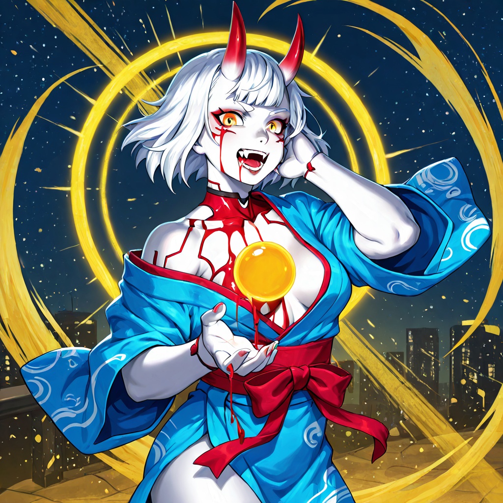1girl,  oni woman,  young ***** female on Tensor.Art