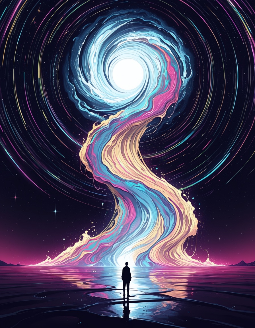 The art style is clean,  modern illustration with bold lines and flat colors,  cel shading on Tensor.Art