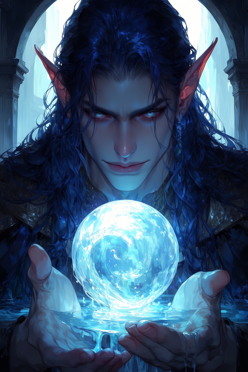 highres,  absurdres,  P41M0NK1 A male elf with long on Tensor.Art