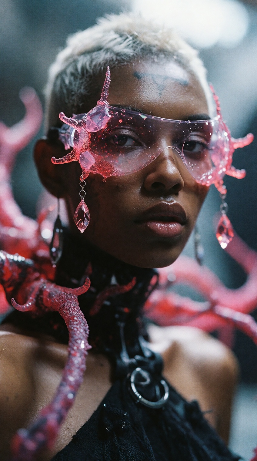 (Authentic,  professional medium close-up analog portrait,  shot on a medium format Pentax 67 with a legendary SMC Takumar...