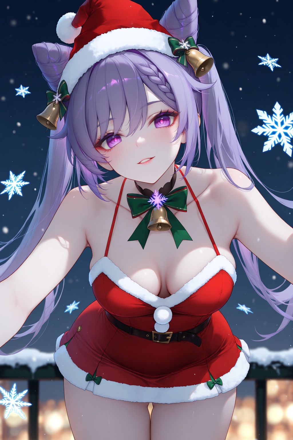 1girl,  breasts,  keqing (genshin impact) on Tensor.Art