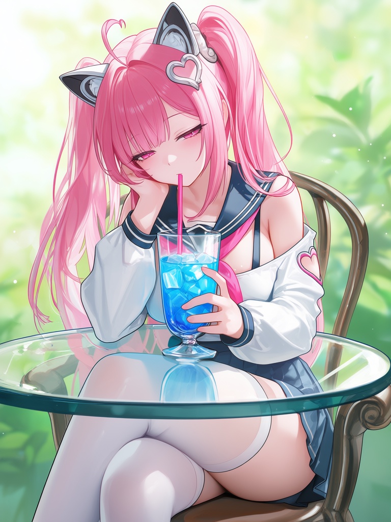 1girl,  blush,  heart_hair_ornament on Tensor.Art