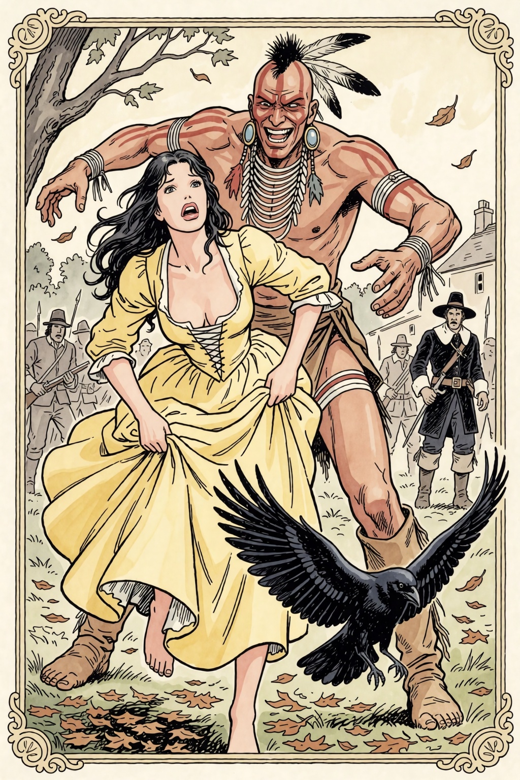 milomanara19k2e7Illustration by Milo Manara. Dark-haired woman,  with her long,  wavy hair flowing on Tensor.Art