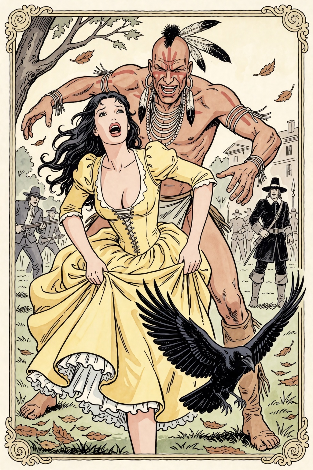milomanara19k2e7Illustration by Milo Manara. Dark-haired woman,  with her long,  wavy hair flowing on Tensor.Art